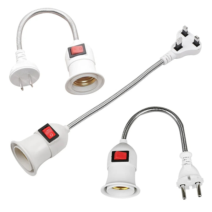 Direct plug swivel lamp head lamp mouth E27 with switch