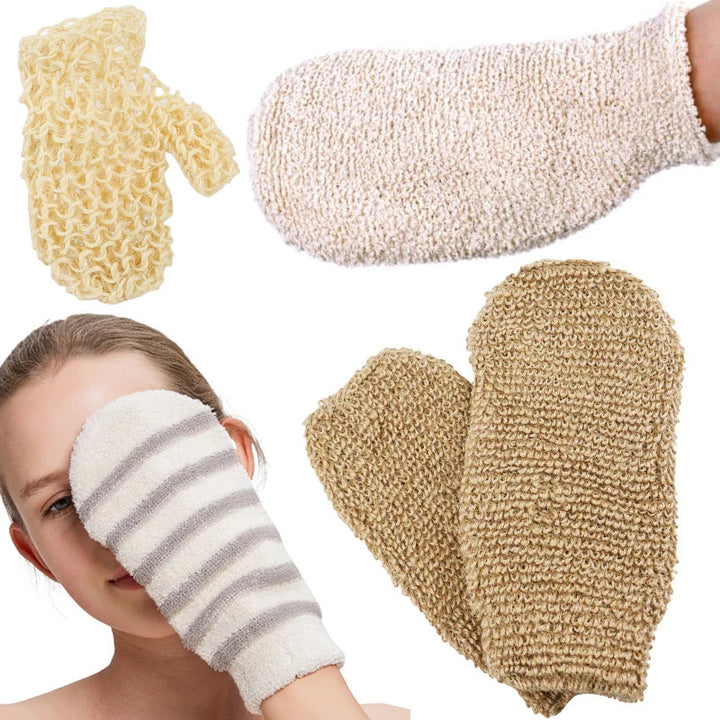 1Pc Exfoliating Hemp Bath Glove  Deep Clean