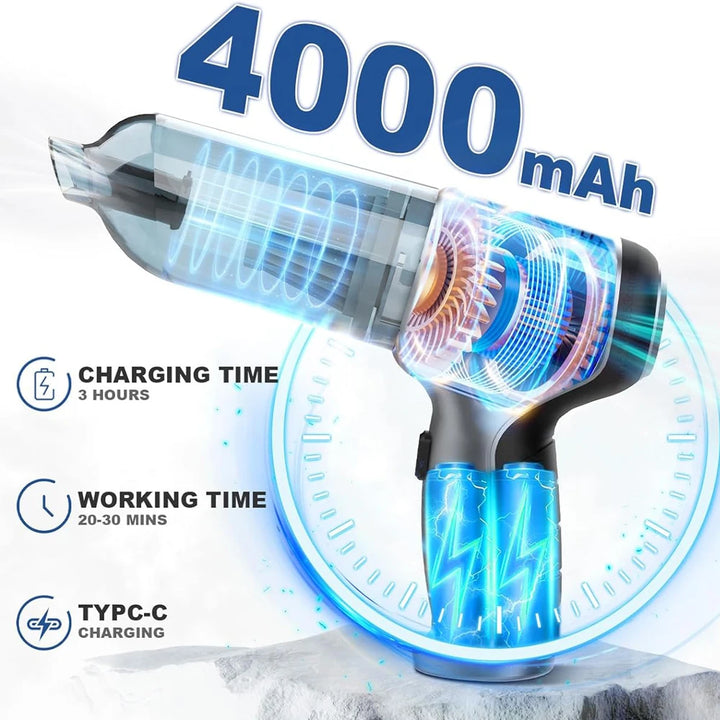 Car/Home Vacuum Cleaner Wireless  95000PA Strong Suction