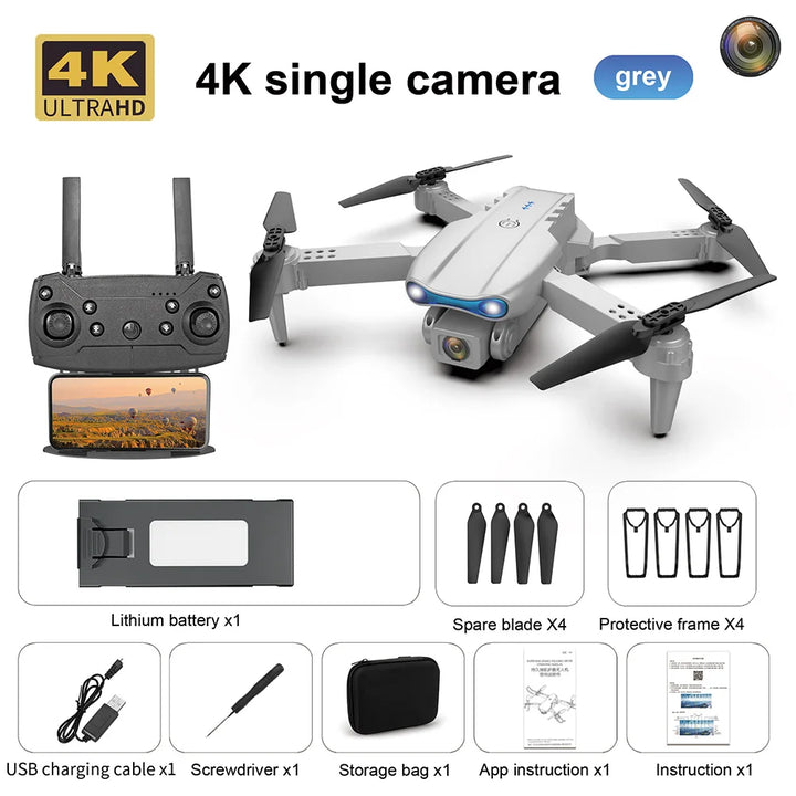 KBDFA K3 E99 Pro Drone Professional Quadcopter 4K Dual Camera  Remote Control