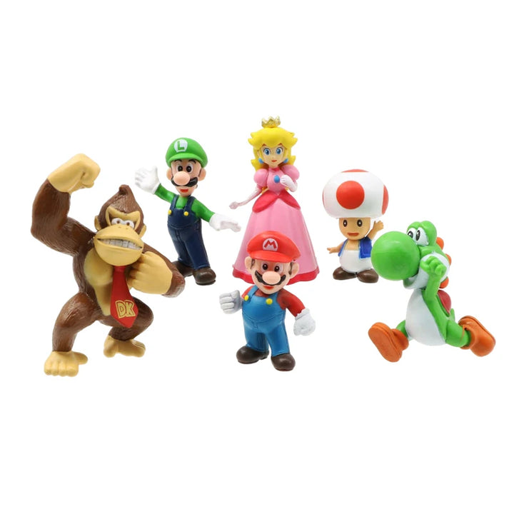 6pcs/set Super Mario Bros PVC Action Figure