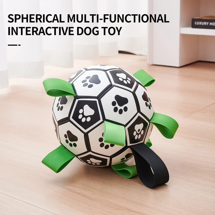 Dog Toys Soccer Ball with Straps