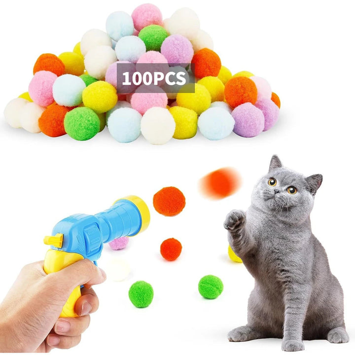 Plush Ball Shooting Gun, Cat Toys