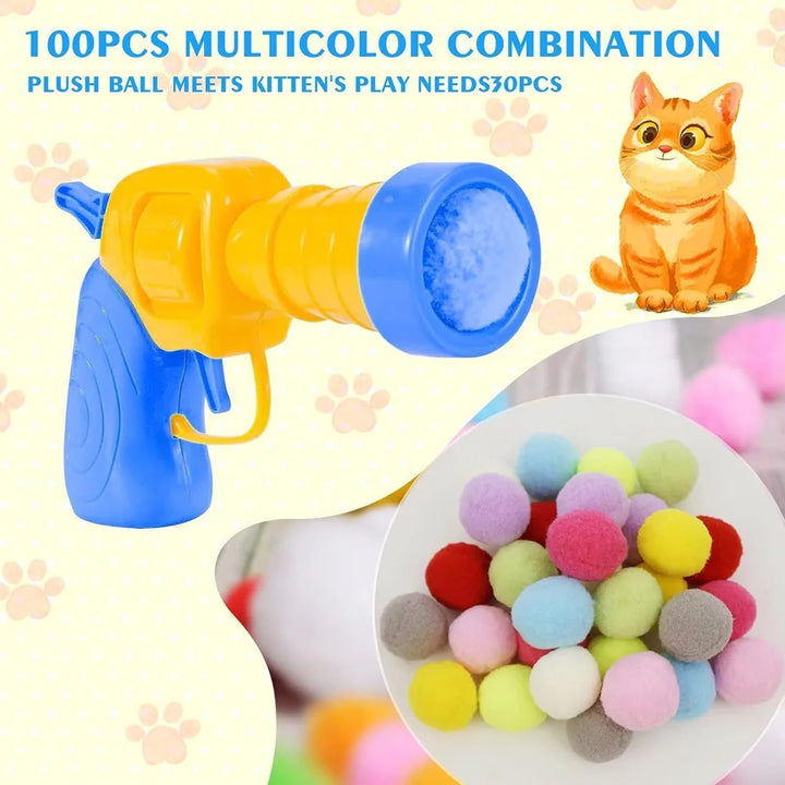 Plush Ball Shooting Gun, Cat Toys