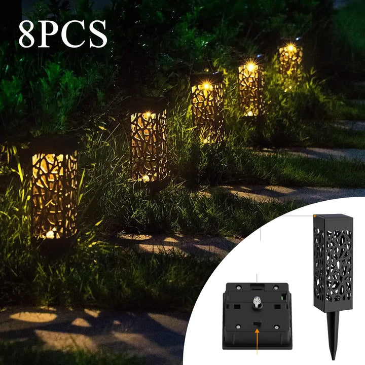 Solar path lights for garden