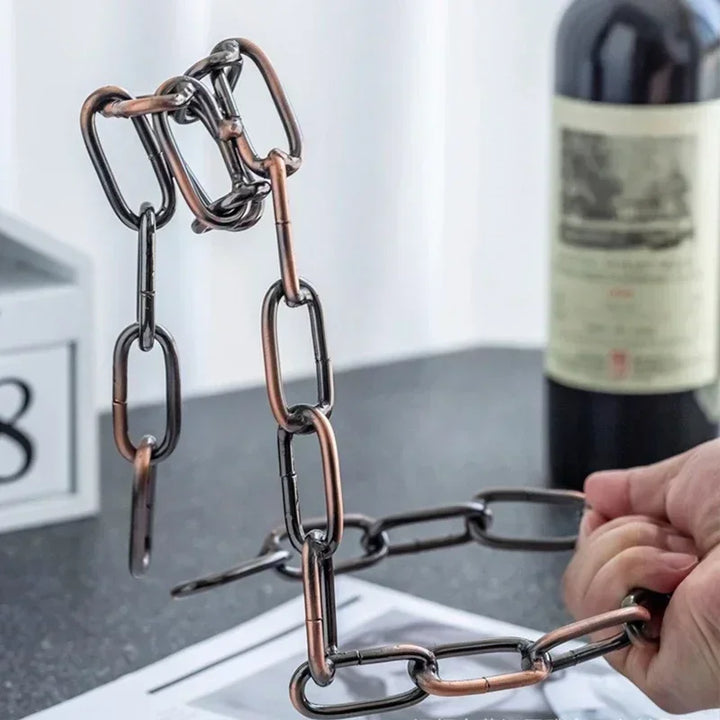 Magical Suspension iron Chain Wine Racks One Bottle