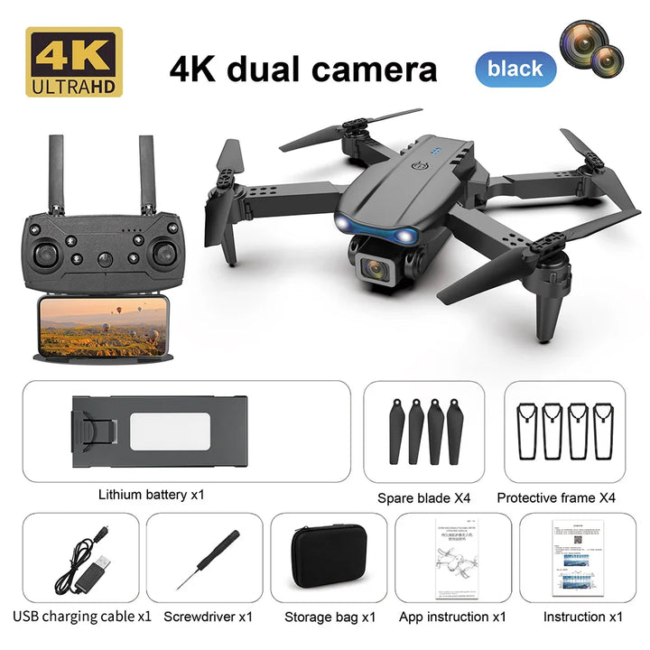 KBDFA K3 E99 Pro Drone Professional Quadcopter 4K Dual Camera  Remote Control