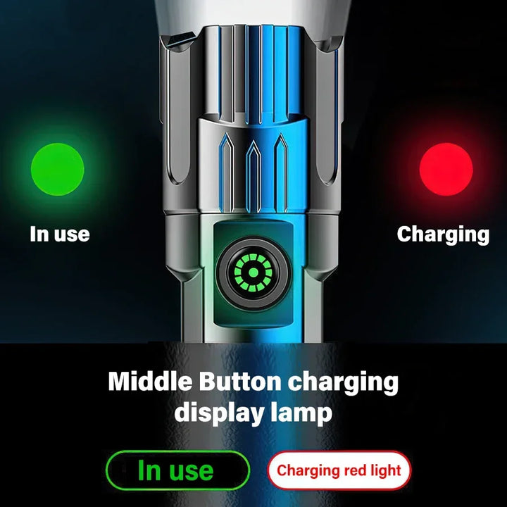 High Strong Power Led Flashlights 2000LM  USB Charging