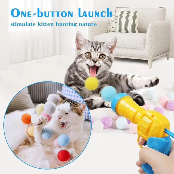 Plush Ball Shooting Gun, Cat Toys