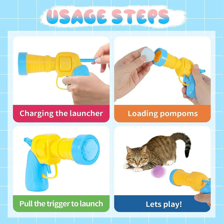 Plush Ball Shooting Gun, Cat Toys