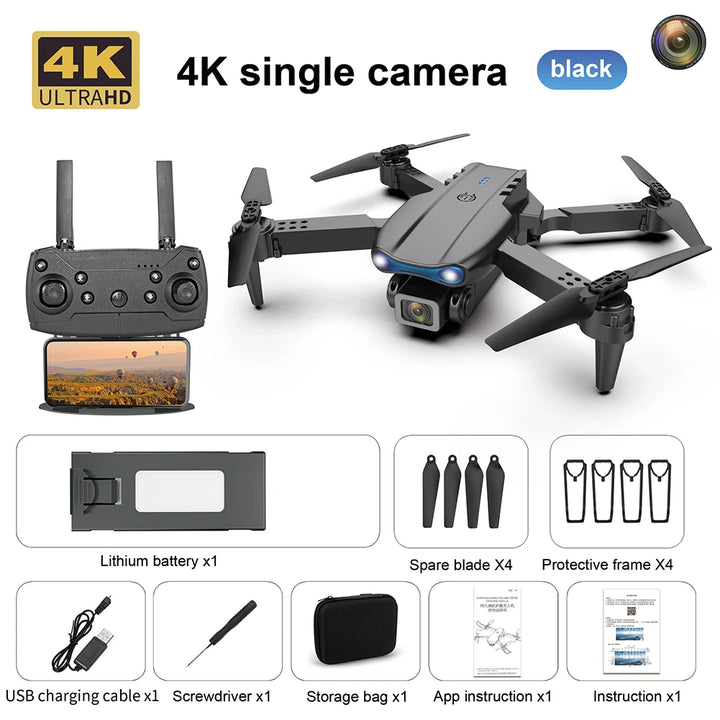 KBDFA K3 E99 Pro Drone Professional Quadcopter 4K Dual Camera  Remote Control