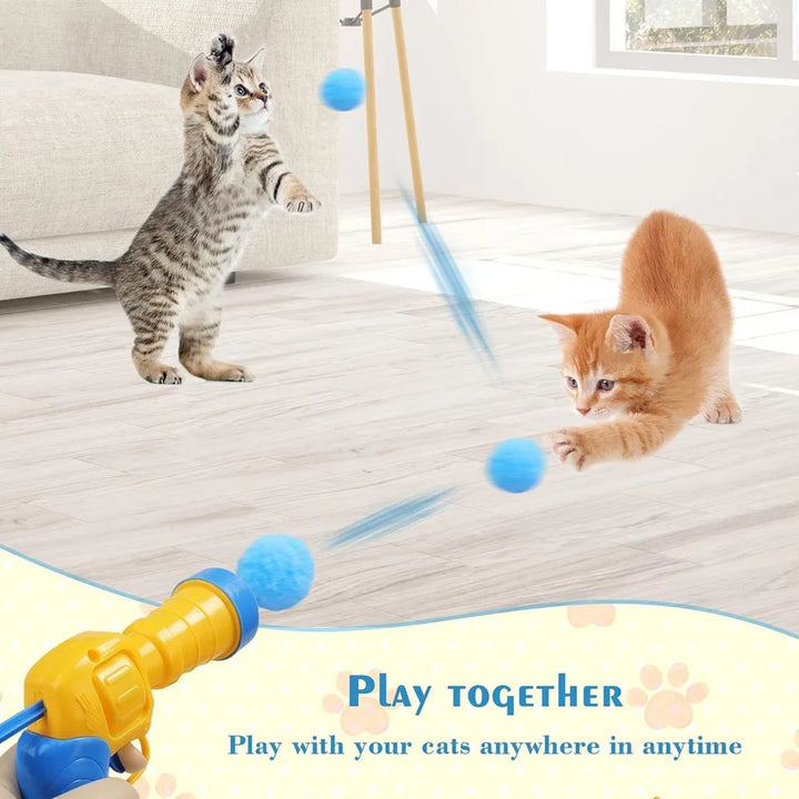 Plush Ball Shooting Gun, Cat Toys