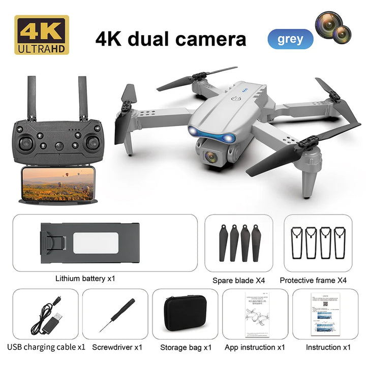 KBDFA K3 E99 Pro Drone Professional Quadcopter 4K Dual Camera  Remote Control