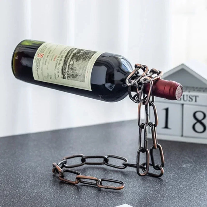 Magical Suspension iron Chain Wine Racks One Bottle