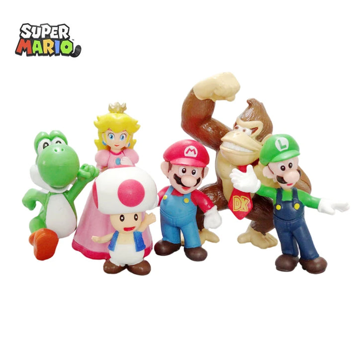 6pcs/set Super Mario Bros PVC Action Figure