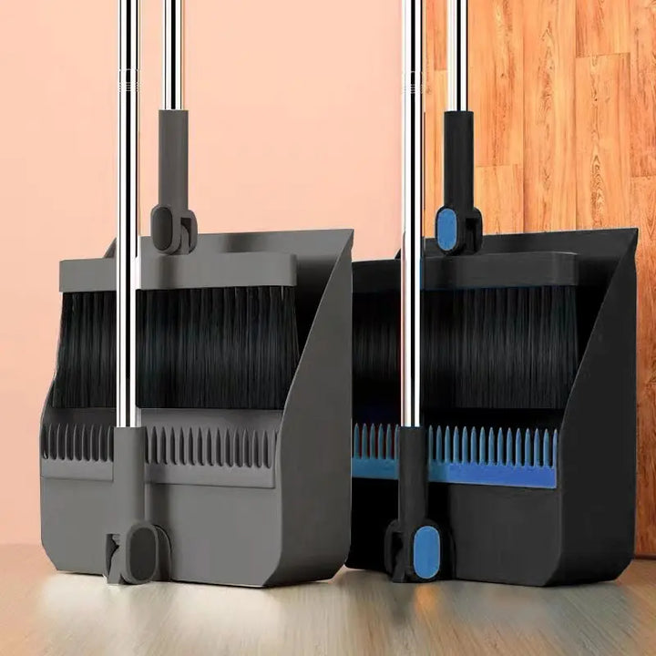 Foldable garbage shovel broom