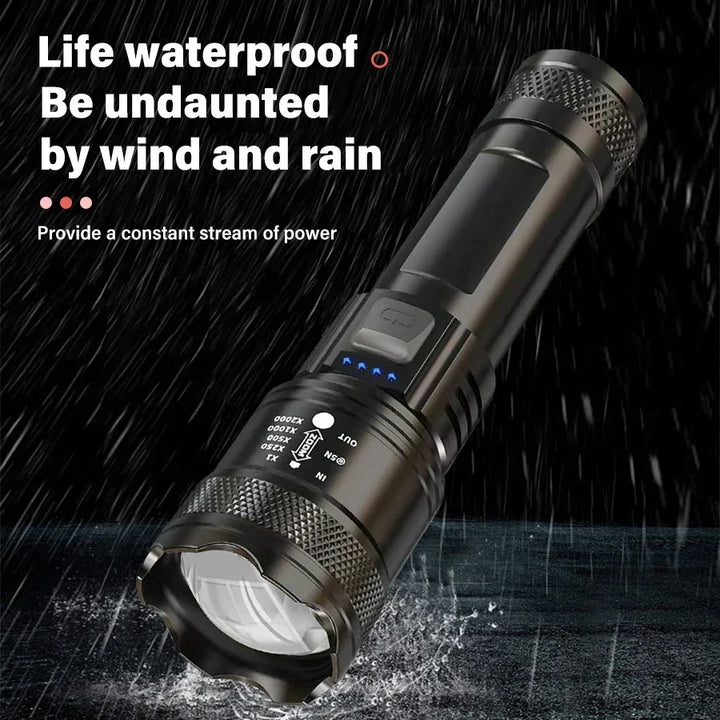 High Strong Power Led Flashlights 2000LM  USB Charging